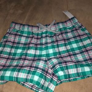 Brand new never worn plaid pajama shorts